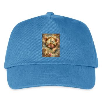 Cercle de la paix avec des roses Rankente - Casquette de baseball Enfant - bleu paon - Devant