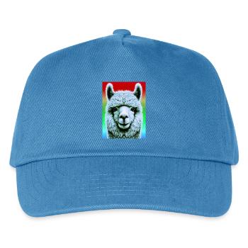 Alpaka - Kinder Basecap - Pfauenblau - Vorne