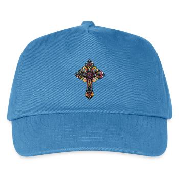 Cross symbol - Kids’ Baseball Cap - peacock-blue - Front