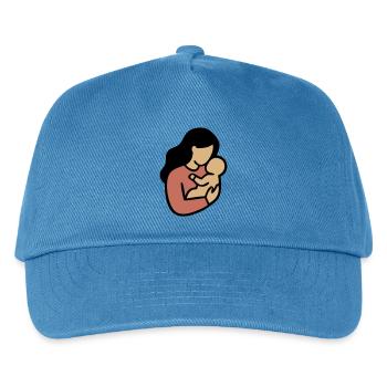 Minimalisme Bohème, Maman Bébé - Casquette de baseball Enfant - bleu paon - Devant