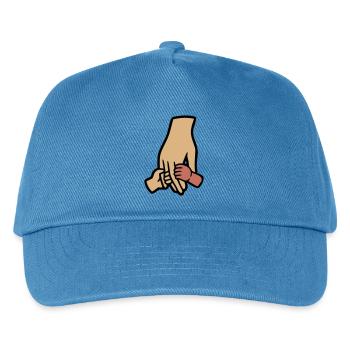 Eltern Baby Hände Familie Liebe - Kinder Basecap - Pfauenblau - Vorne