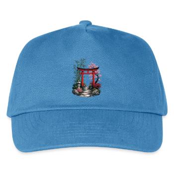 Japanese Garden Path - Kids’ Baseball Cap - peacock-blue - Front