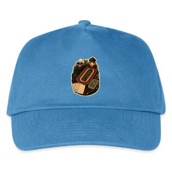 Cribbage Breadboard Cards - Kids’ Baseball Cap - peacock-blue - Front