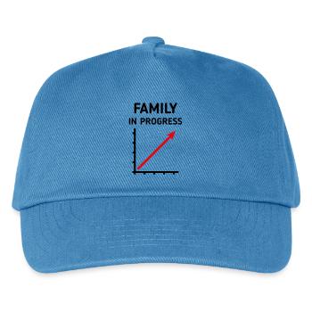Family In Progress (Schwanger / Eltern / 2C) - Kinder Basecap - Pfauenblau - Vorne