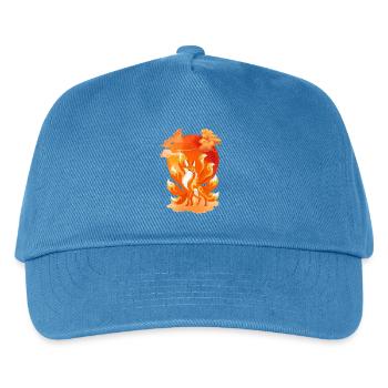 Nine-Tailed Fox – Original Gift - Kids’ Baseball Cap - peacock-blue - Front