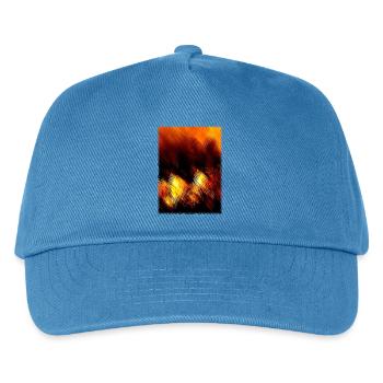 Fire Circle Wave Pattern - Kids’ Baseball Cap - peacock-blue - Front