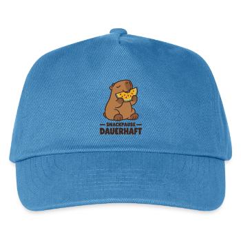 Snackpause dauerhaft Wasserschwein Melone - Kinder Basecap - Pfauenblau - Vorne