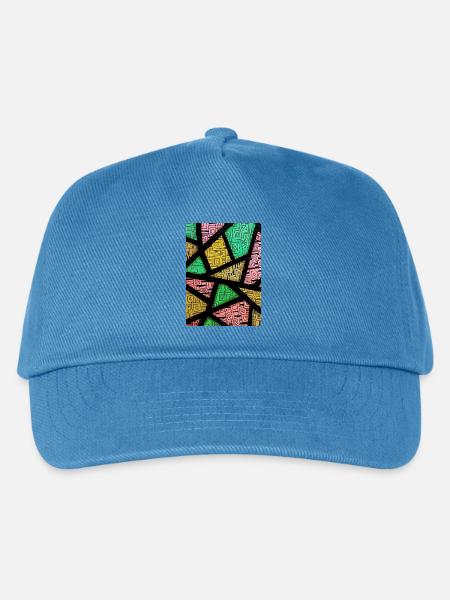 Grafische Trikolore Zen-Kunst - Kinder Basecap - Pfauenblau