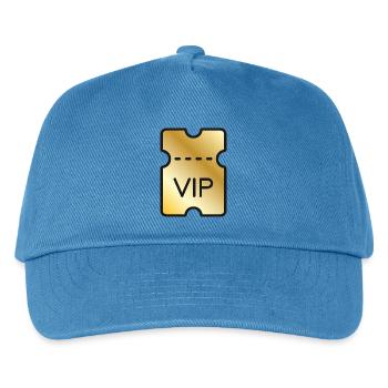 VIP-Gold-Ticket - Kinder Basecap - Pfauenblau - Vorne