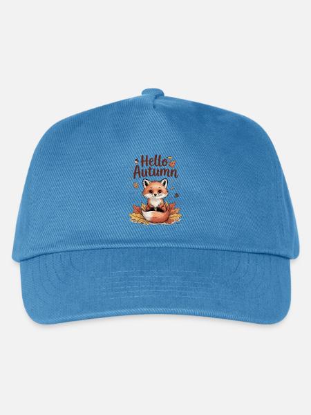 Hallo Herbst - Kinder Basecap - Pfauenblau