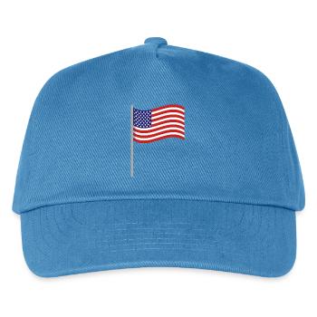 Flagge der Vereinigten Staaten - Kinder Basecap - Pfauenblau - Vorne