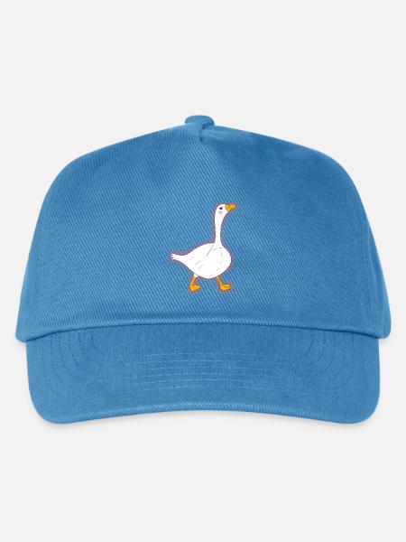 Rosa Kontur Ente Cartoon - Kinder Basecap - Pfauenblau