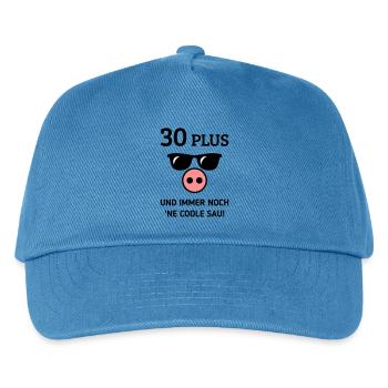 30 Plus Und Immer Noch ’Ne Coole Sau! (Geburtstag) - Kinder Basecap - Pfauenblau - Vorne
