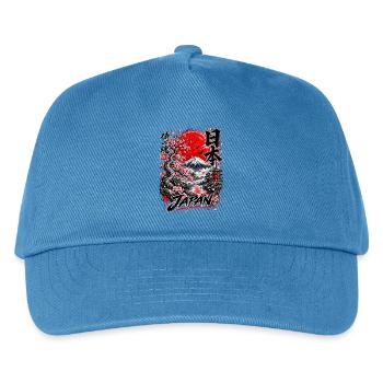 Japan Samurai Spirit – Mount Fuji Design - Kinder Basecap - Pfauenblau - Vorne