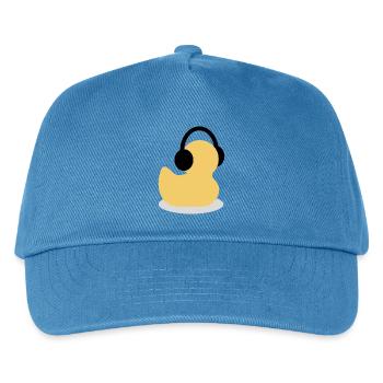 Kopfhörerente im Puls-Design - Kinder Basecap - Pfauenblau - Vorne