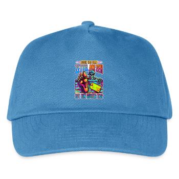 Neon Skelett Zeh Zettel - Kinder Basecap - Pfauenblau - Vorne