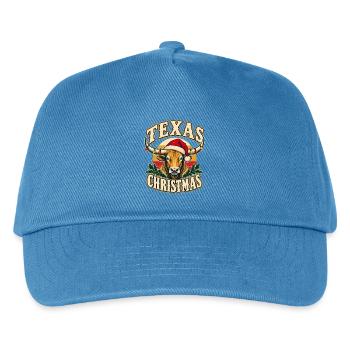 Texas Christmas Longhorn Santa - Kinder Basecap - Pfauenblau - Vorne