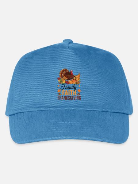 Thanksgiving-Familie Glaubenstruthahn - Kinder Basecap - Pfauenblau