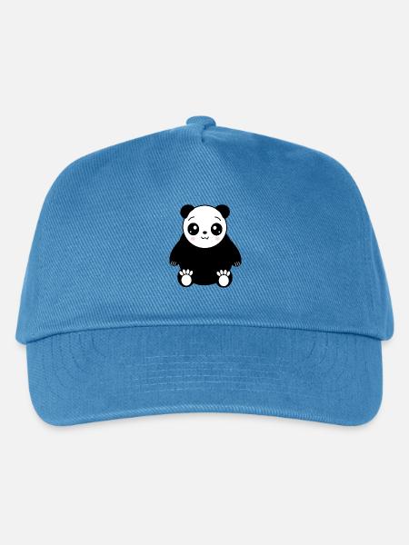 Pandabär Kawaii Kleidung Kawaii Tiere - Kinder Basecap - Pfauenblau