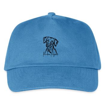 RHODESIAN RIDGEBACK Hunde Portrait Wilsigns - Kinder Basecap - Pfauenblau - Vorne