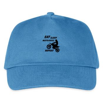 Manger Dormir Motocross - Casquette de baseball Enfant - bleu paon - Devant