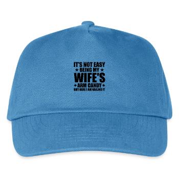 Es ist nicht einfach, das Arm Candy meiner Frau zu sein - Kinder Basecap - Pfauenblau - Vorne