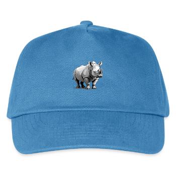 Nashorn Rhino - Animal Sticker - Kids’ Baseball Cap - peacock-blue - Front