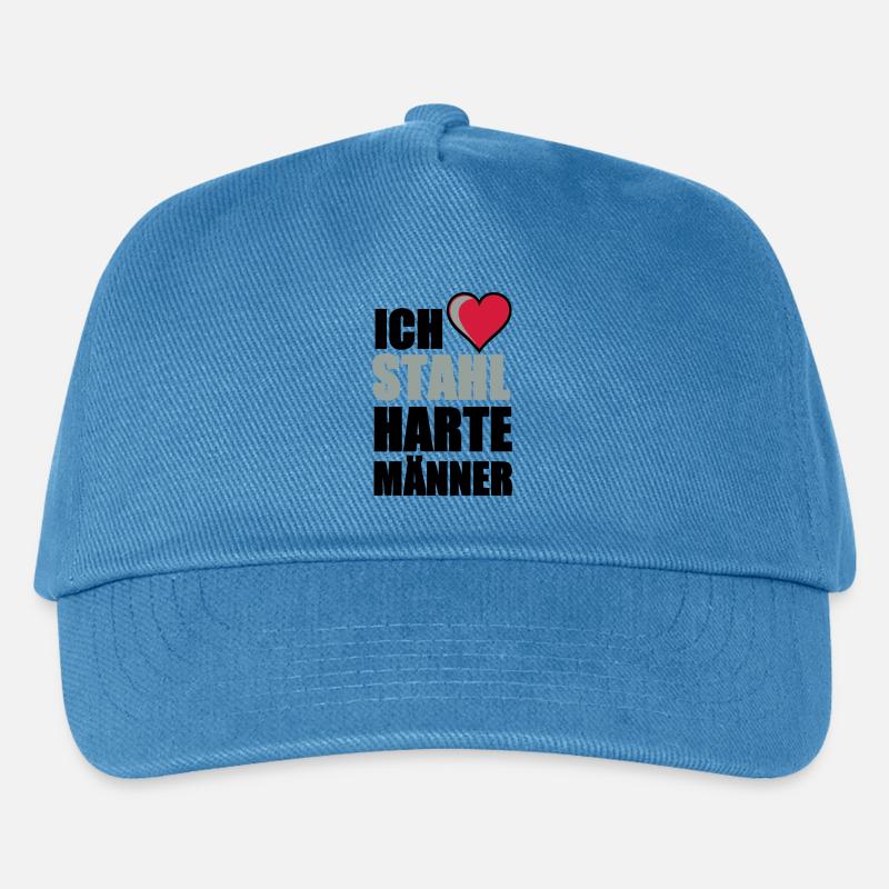 Stahlharte Männer Geschenk - Kinder Basecap - Pfauenblau