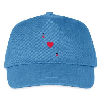 As de coeur - Casquette de baseball Enfant - bleu paon - Devant