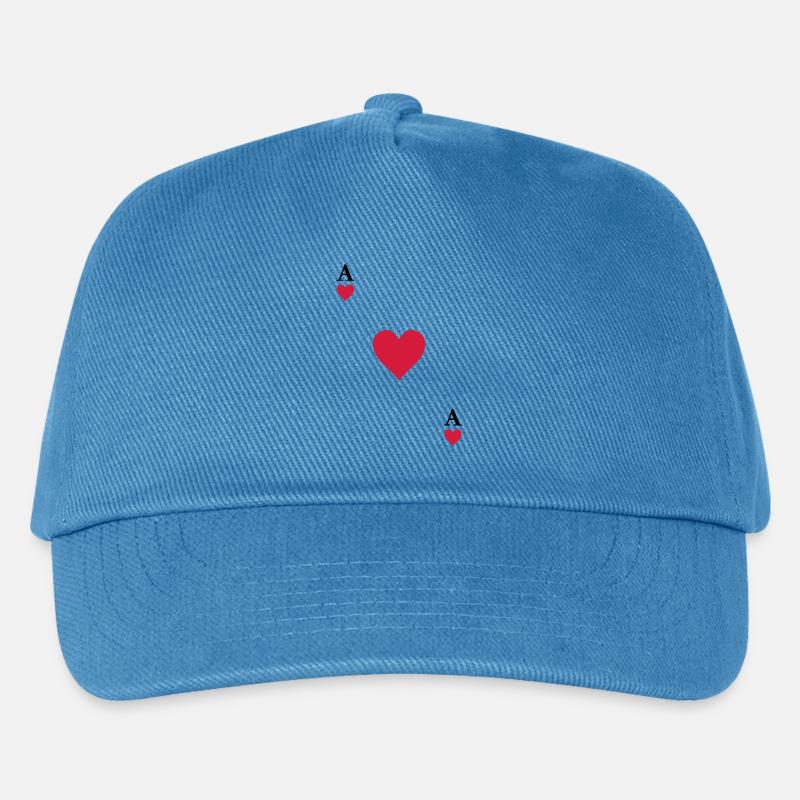 Herz Ass - Kinder Basecap - Pfauenblau