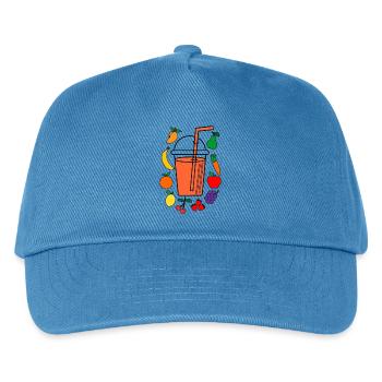 Frucht-Smoothie - Kinder Basecap - Pfauenblau - Vorne