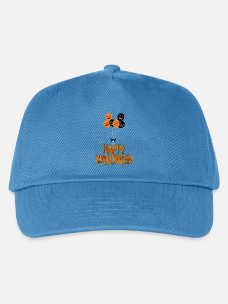 Happy Halloween schwebender Kürbis - Kinder Basecap - Pfauenblau