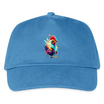Chicken Colorful - Rooster Poultry Chick - Kids’ Baseball Cap - peacock-blue - Front