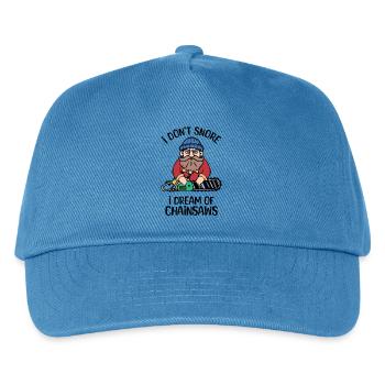 Saw Statement Wood Chainsaw Lumberjack Woodland - Kids’ Baseball Cap - peacock-blue - Front