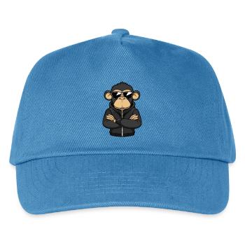 Monkey Comic - Kids’ Baseball Cap - peacock-blue - Front