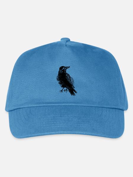 Raven Rabe Grunge Design - Kinder Basecap - Pfauenblau