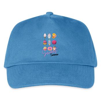 Sweet Happiness Makers - Illustrations de desserts mignons - Casquette de baseball Enfant - bleu paon - Devant