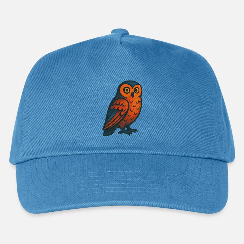 Eule mit Muster - Kinder Basecap - Pfauenblau