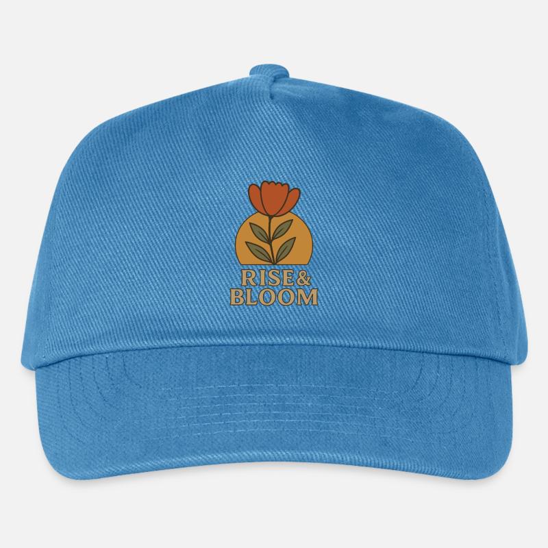 Rise & Bloom - Kinder Basecap - Pfauenblau