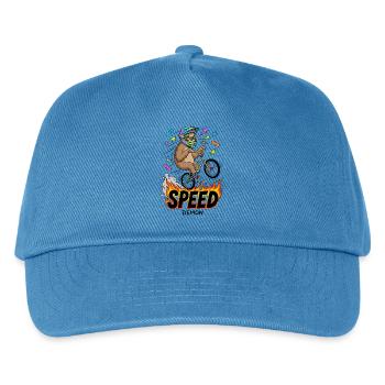 Speed Demon Faultier - Kinder Basecap - Pfauenblau - Vorne