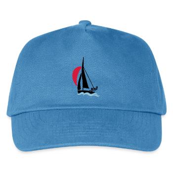 Youth sailing dinghy (420 470 505) sailboat - Kids’ Baseball Cap - peacock-blue - Front