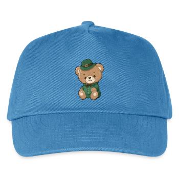 Smaragdgrüner Koboldbär - Kinder Basecap - Pfauenblau - Vorne
