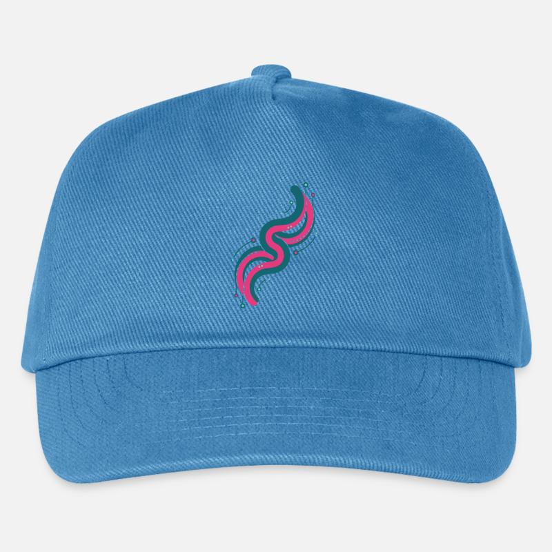 Rosa und Blaue Farbwelle - Kinder Basecap - Pfauenblau