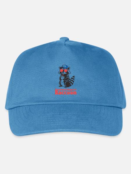 Emotionaler Waschbär - Kinder Basecap - Pfauenblau