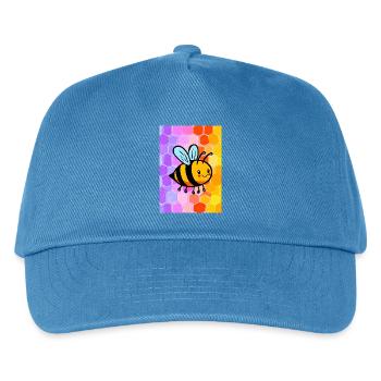 Biene - Kinder Basecap - Pfauenblau - Vorne