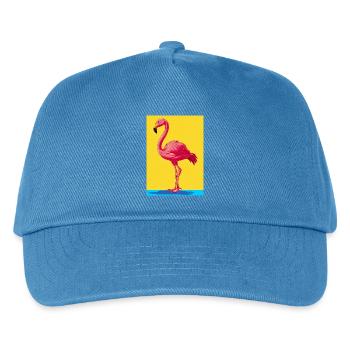 Flamingo - Kinder Basecap - Pfauenblau - Vorne