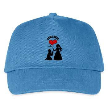 Brautpaar Ehepaar Hochzeit - Kinder Basecap - Pfauenblau - Vorne