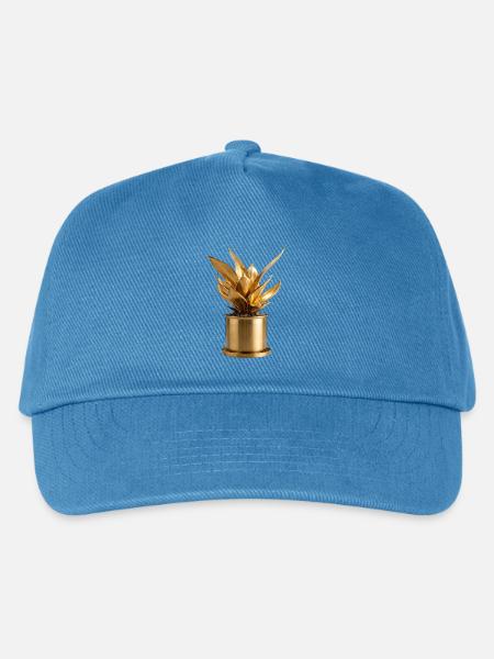 Elegantes T-Shirt mit Metallpflanze - Kinder Basecap - Pfauenblau