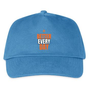 Besseres tägliches Motivationszitat - Kinder Basecap - Pfauenblau - Vorne