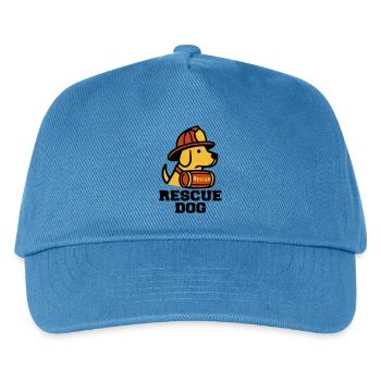 Feuerwehrhund Rescue Dog Logo - Kinder Basecap - Pfauenblau - Vorne